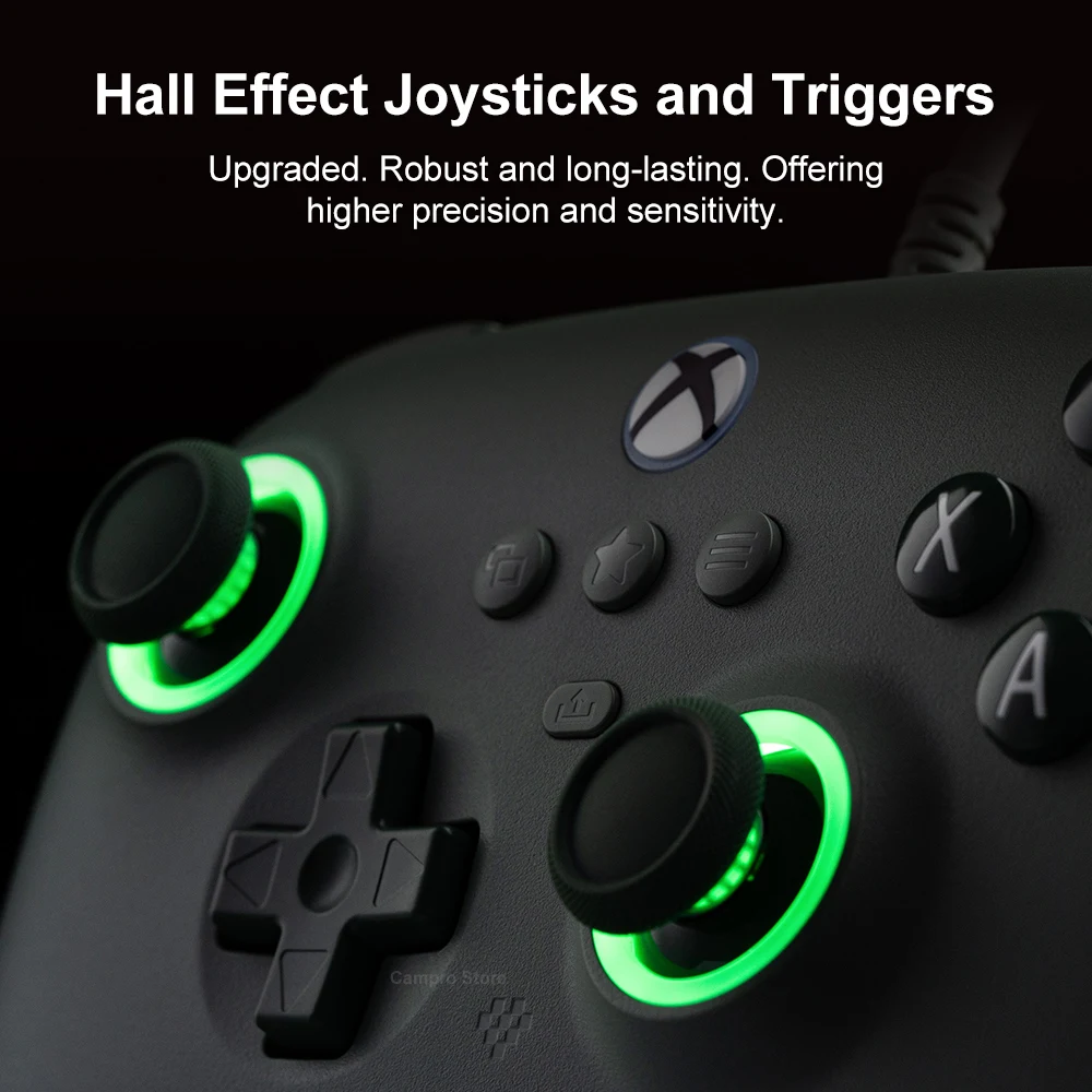 Imagem -03 - Ultimate c Wired Controle Gamepad para Xbox Series x s Xbox One pc com Windows 10 11 com Efeito Hall e Rgb Lighting Fire Ring 8bitdo