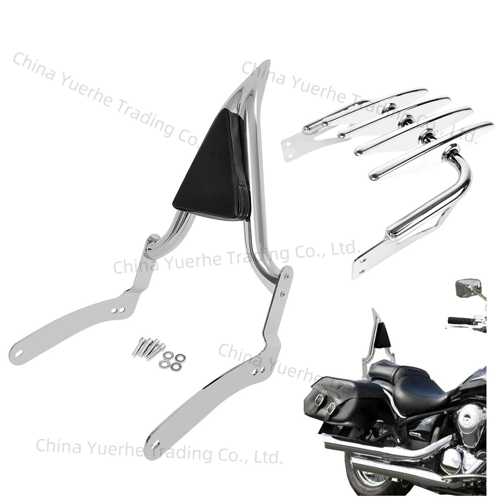 

Passenger Rear Backrest Sissy Bar for Kawasaki Vulcan VN 900 2000 Classic Custom Back rest Sissybar