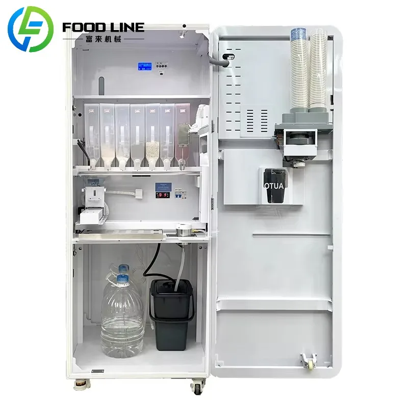 Automatischer 14-Unzen-Pappbecher, Protein-Shake-Verkaufsautomat, Top-Produktkategorie mit 8 Geschmacksrichtungen für öffentliche Bereiche, China-Herstellung