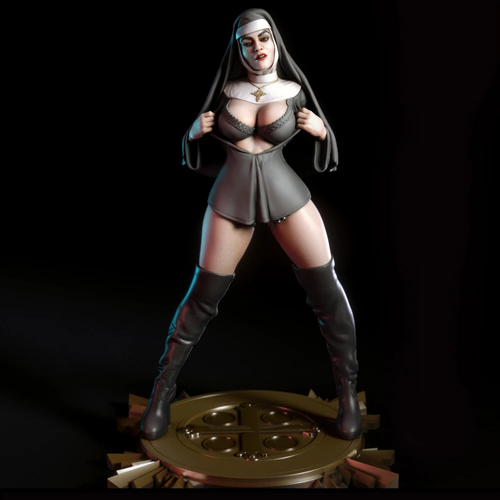 

Набор для 3D-печати: Модель красивой монахини (NSFW), смоляная фигурка, миниатюрная статуэтка для самостоятельной сборки, неокрашенный набор, игрушки