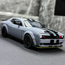 1:32 Dodge Challenger SRT Alloy Sports Car Model Simulation Diecast Metal Toy Muscle Car Model Sound and Light Children Toy Gift
