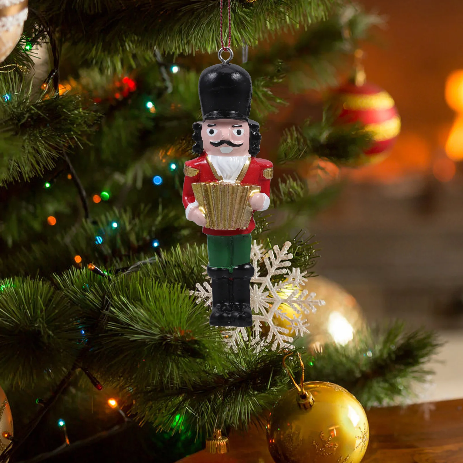 

Nutcracker Hanging Ornament Resin Miniature Christmas Tree Decor Festive Xmas Nutcrackers Figures Home Decoration