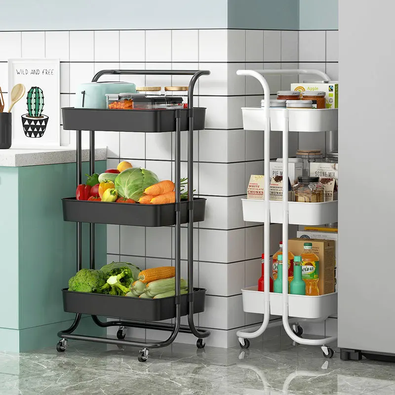 Layer Kitchen Storage Islands Entryway Modern Microwave Rolling Groceries Islands Drinks Mobile Servierwagen Auxiliary Furniture