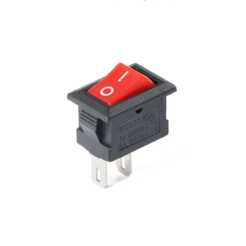 5/10Pcs Push Button Switch 10x15mm SPST 2Pin 3A 250V KCD11 Snap-in on/Off Rocker Switch 10MM*15MM Black Red and White