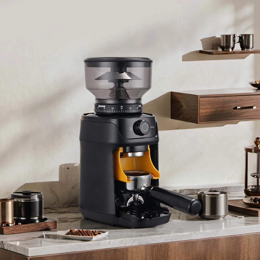 Household 65-gear adjustable thickness coffee beans dry grinding, grinding and grinding timing electric grinder