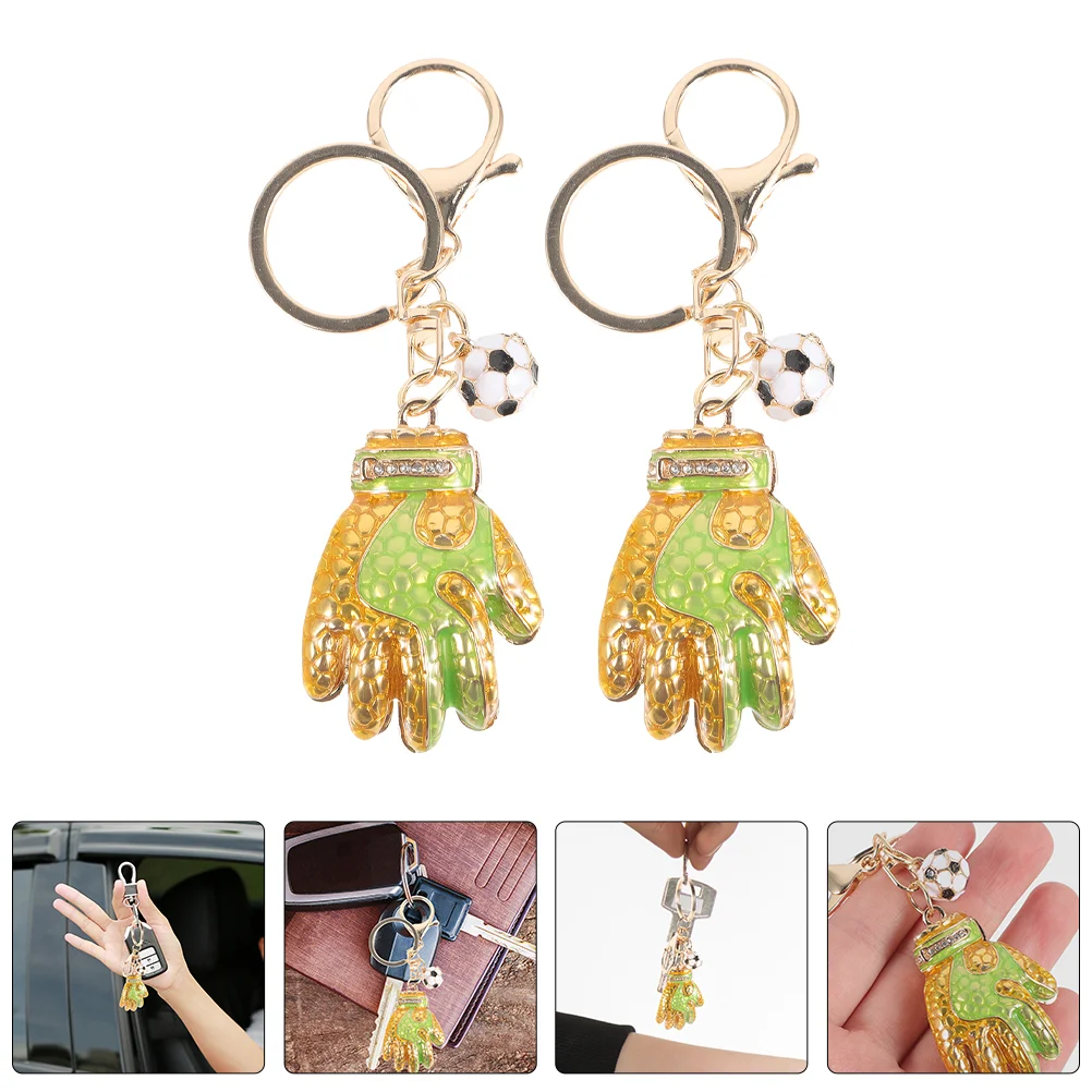 Key Chain for Ornaments Ring Decoration Hanging Backpack Glove Shaped Pendant Car Schoolbag Keychain Rings