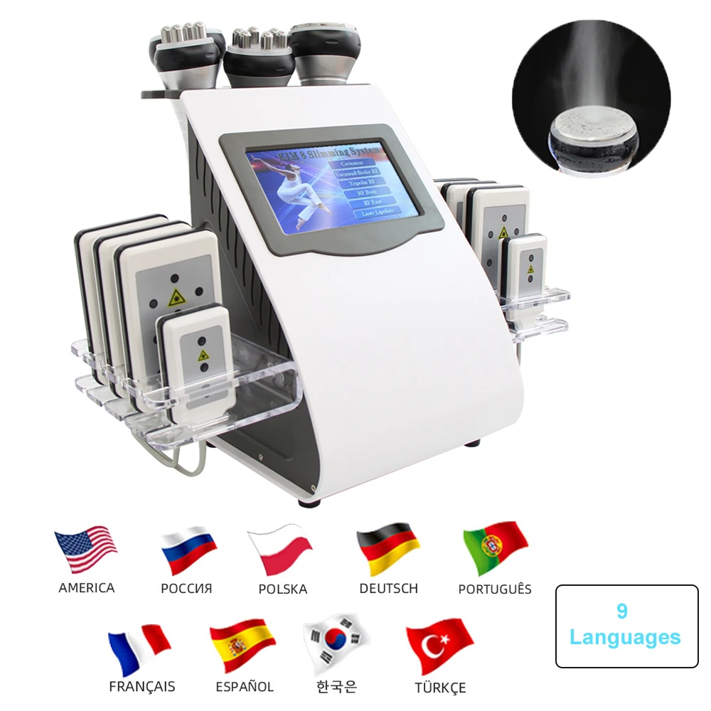 6 In 1 40K Ultrasone Cavitatie Machine Vacuüm Lichaam Afslanken Massage Gewichtsverlies Huidverstrakking Lifting Schoonheid Apparaat - afbeelding 1