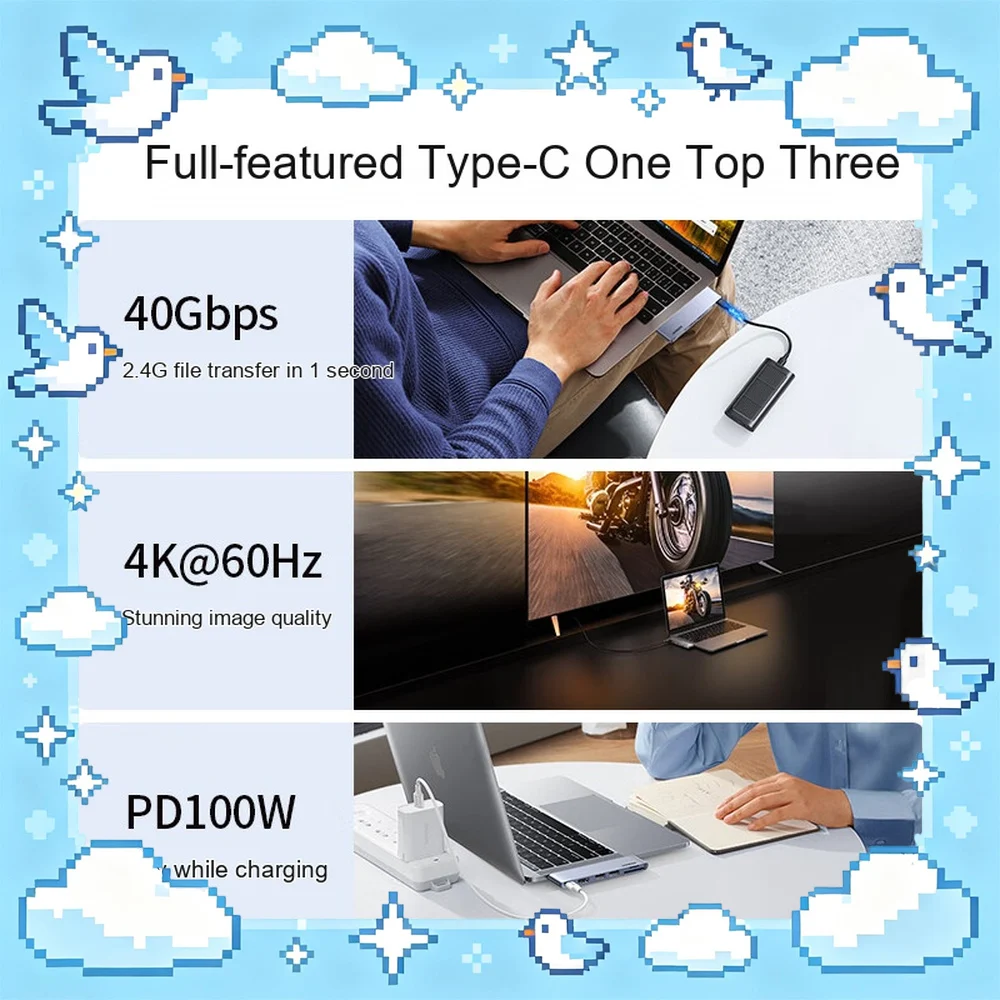 UGREEN 60559 USB C Hub 5 in 1 with 4K HDMI 3 USB 3.0 PD 100W Type C Docking Station for MacBook Pro Air Laptop