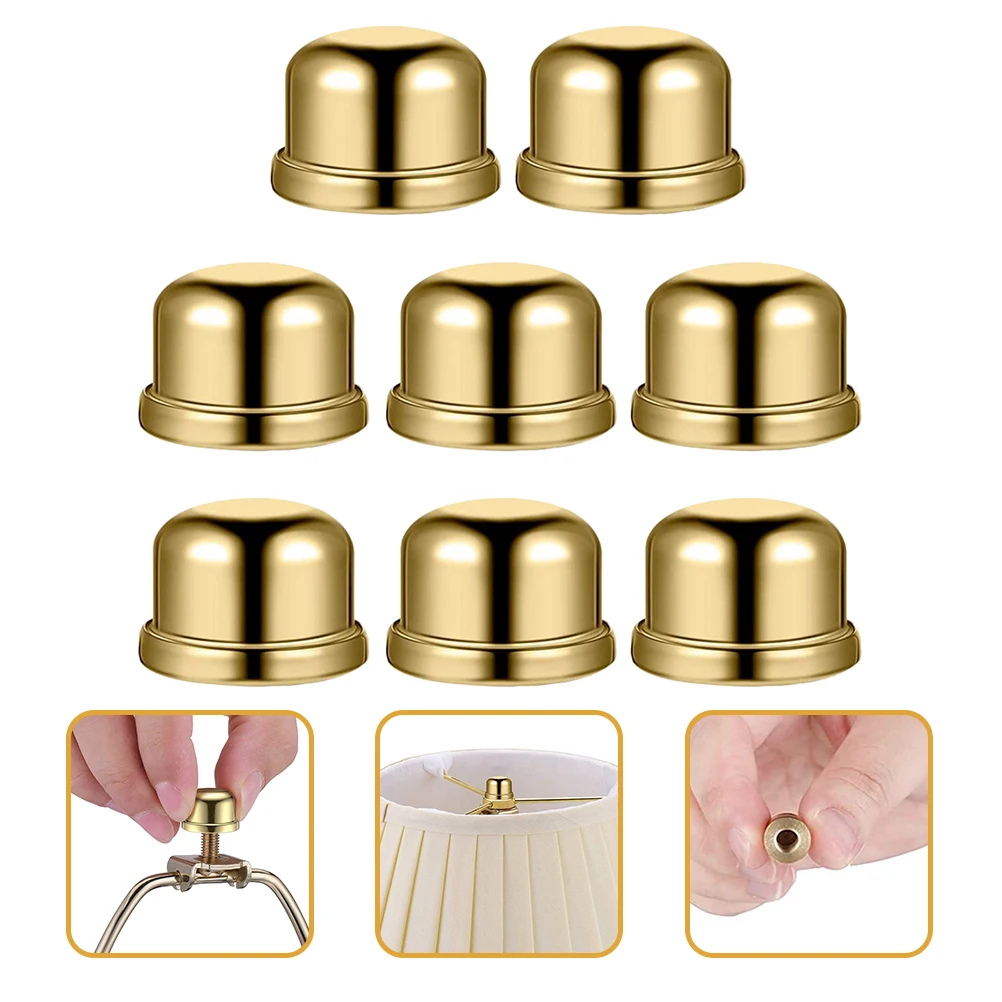 

8 Pcs Decorative Hat Lighting Accessories Office Finials Metal Lampshade Holder
