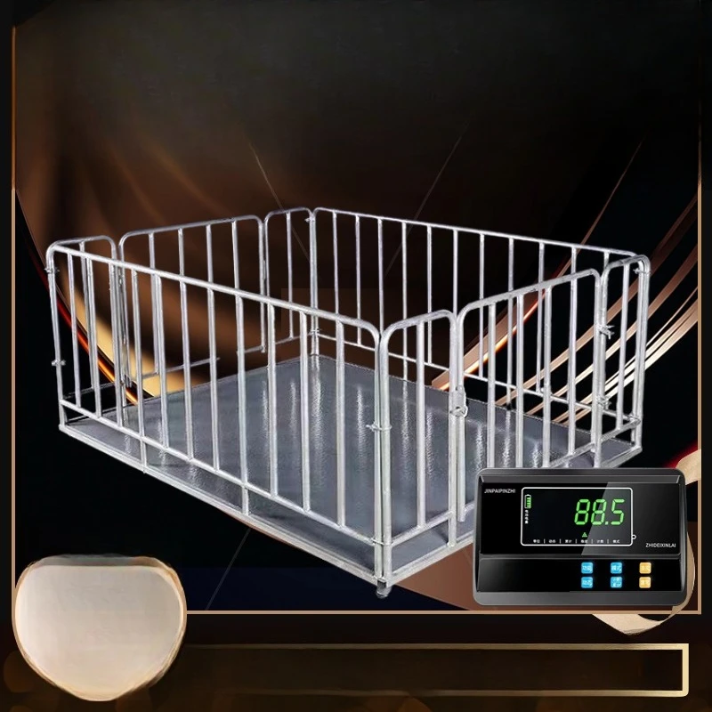 

2025 new electronic floor scale 0-3 tons pig, cattle and sheep professional electronic scale thickened fence