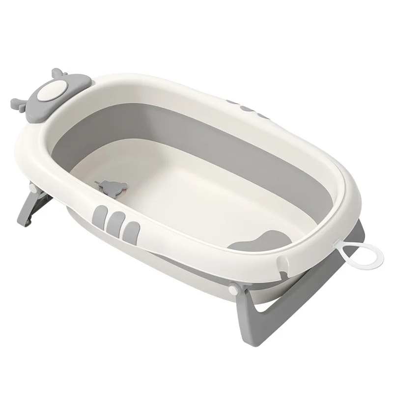 

Children's temperature-sensitive bath basin foldable, sitting and lying large