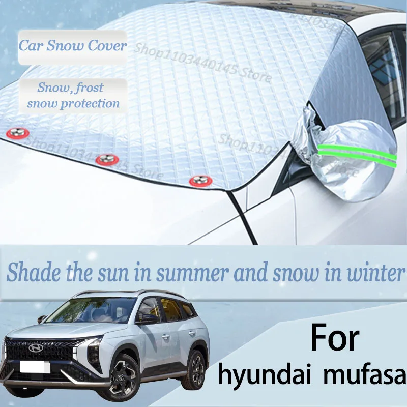 

For hyundai mufasa car Snow Windscreen, Snow, Frost, Dust and UV Visor, Winter car clothing, thick magnetic