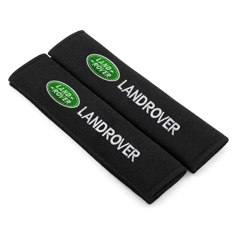 Car Seat Belt Cover Adjustable Plush Safety Belt Cover Shoulder Pad Emblem For Land Rover Freelander 2 L2 LF Discovery 3 4 L319