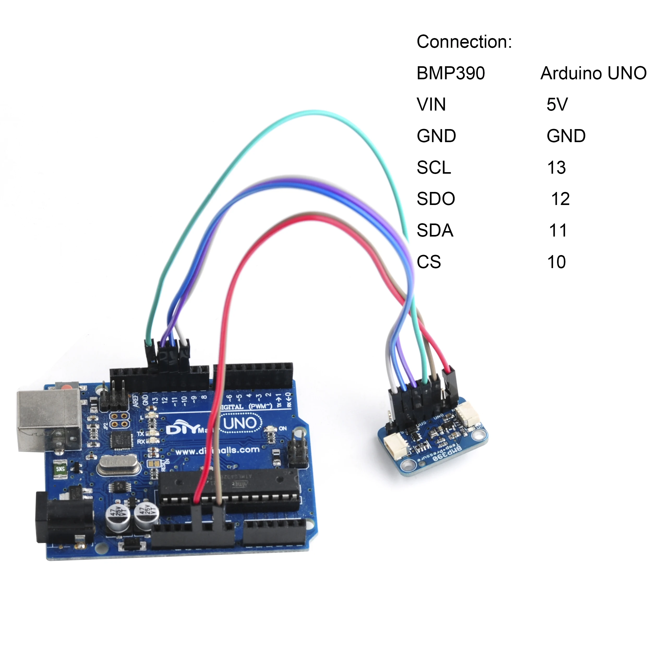 BMP390 Precision Altitude Barometric Pressure and Altimeter Sensor Breakout Upgrade of BMP280 for Arduino with Pin Header