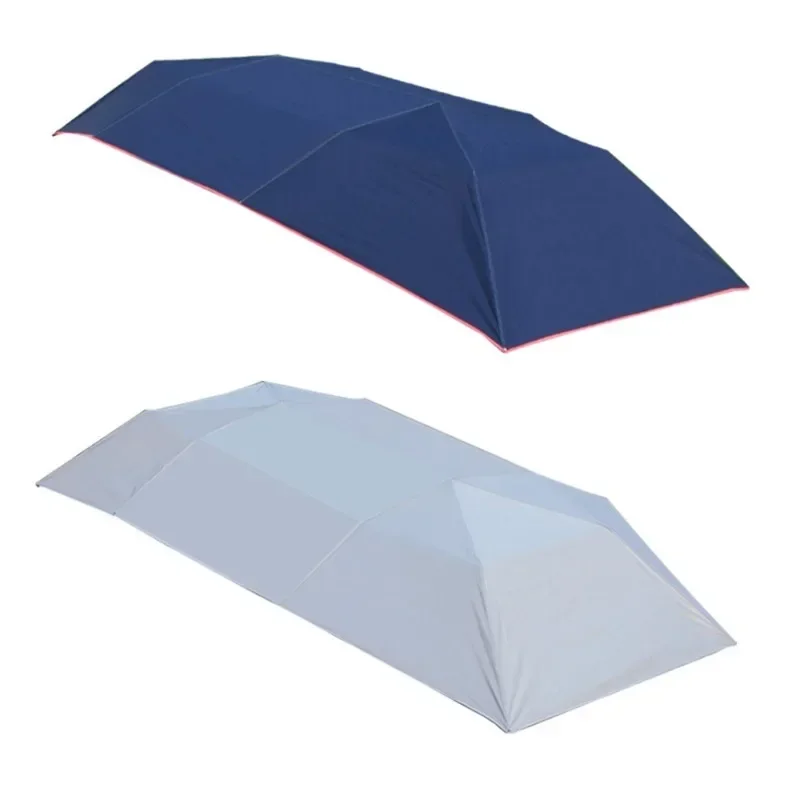 4.2M/4.6M Anti-UV Semi-automatic Folding Sun Shade Covering Rooftop Car Cover Waterproof Car Umbrella with Remote Control