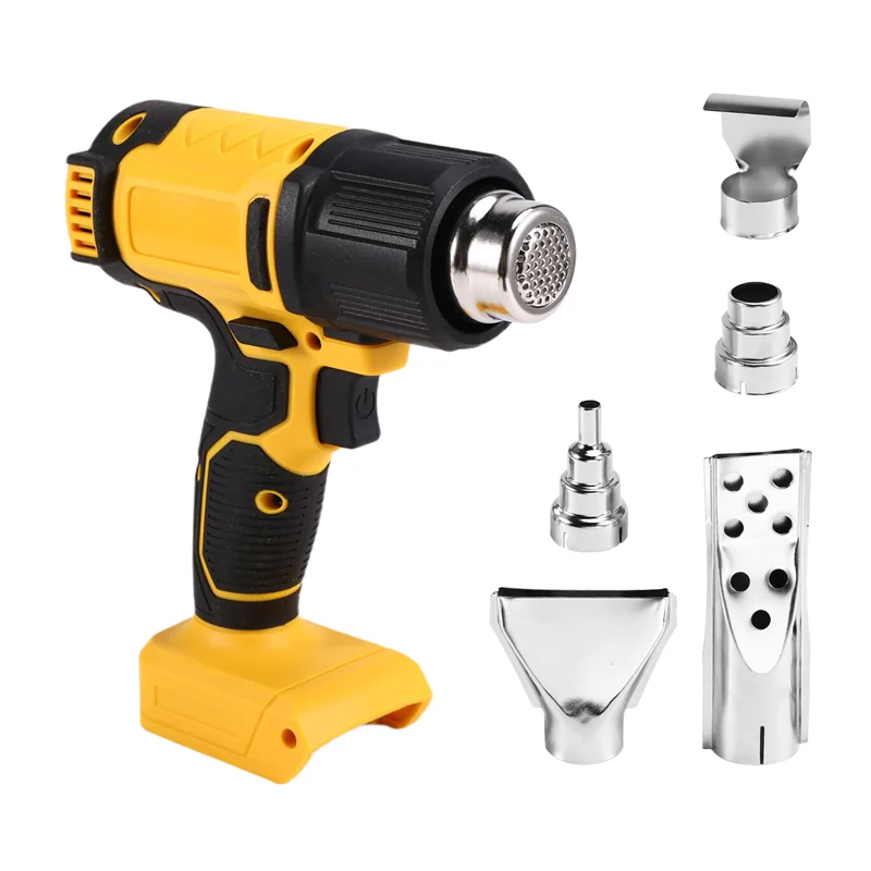 GTBL Cordless Heat Gun 540℃ Temperature Adjustment LED Display 4 Gear Wind Speed Electric Hot Air Gun For  18V20V Battery