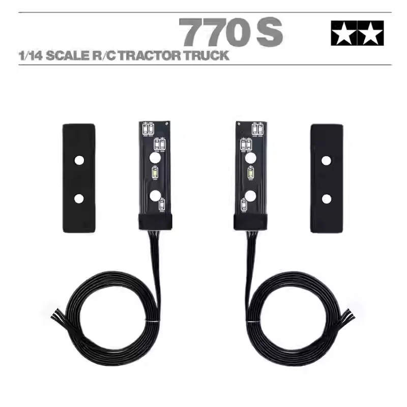 770S โลหะ 5V ไฟหน้าระบบสําหรับ 1/14 Tamiya RC SCANIA Scania 770S 8X4 56368 56371 MFC-03 M24 อะไหล่รถยนต์