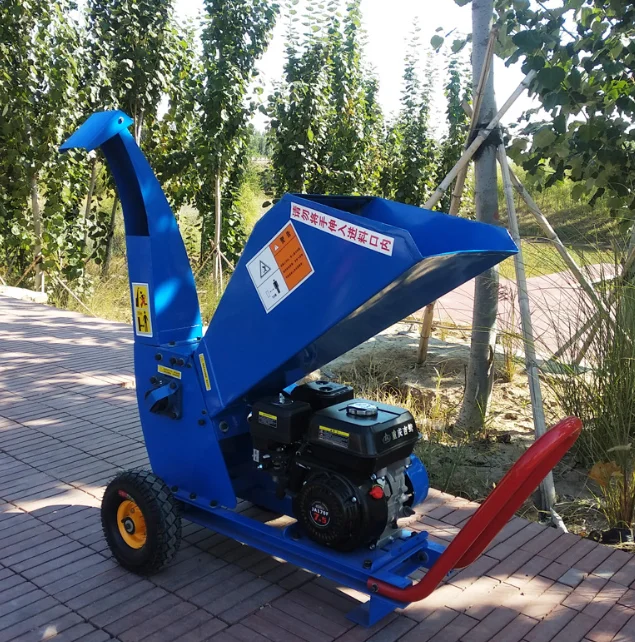 Small Mobile Garden Waste Wood Tree Branch Twigs Crusher Crushing Corn Paddy Wheat Rice Straw Shredding Cutting Shredder Machine