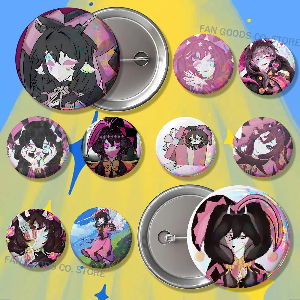 F-Freak C-Circus ColumbinaS 22mm,32mm,42mm,58mm,75mm Round Badge Brooch for Various Clothing Backpacks Jewelry Accessories Gift