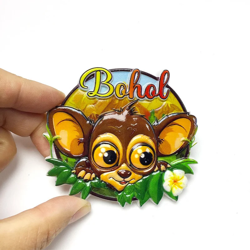 

Philippines Bohol Island Creative Eyeglasses Monkey Cultural and Creative Magnetic Refrigerator Sticker Travel Souvenirs Home De