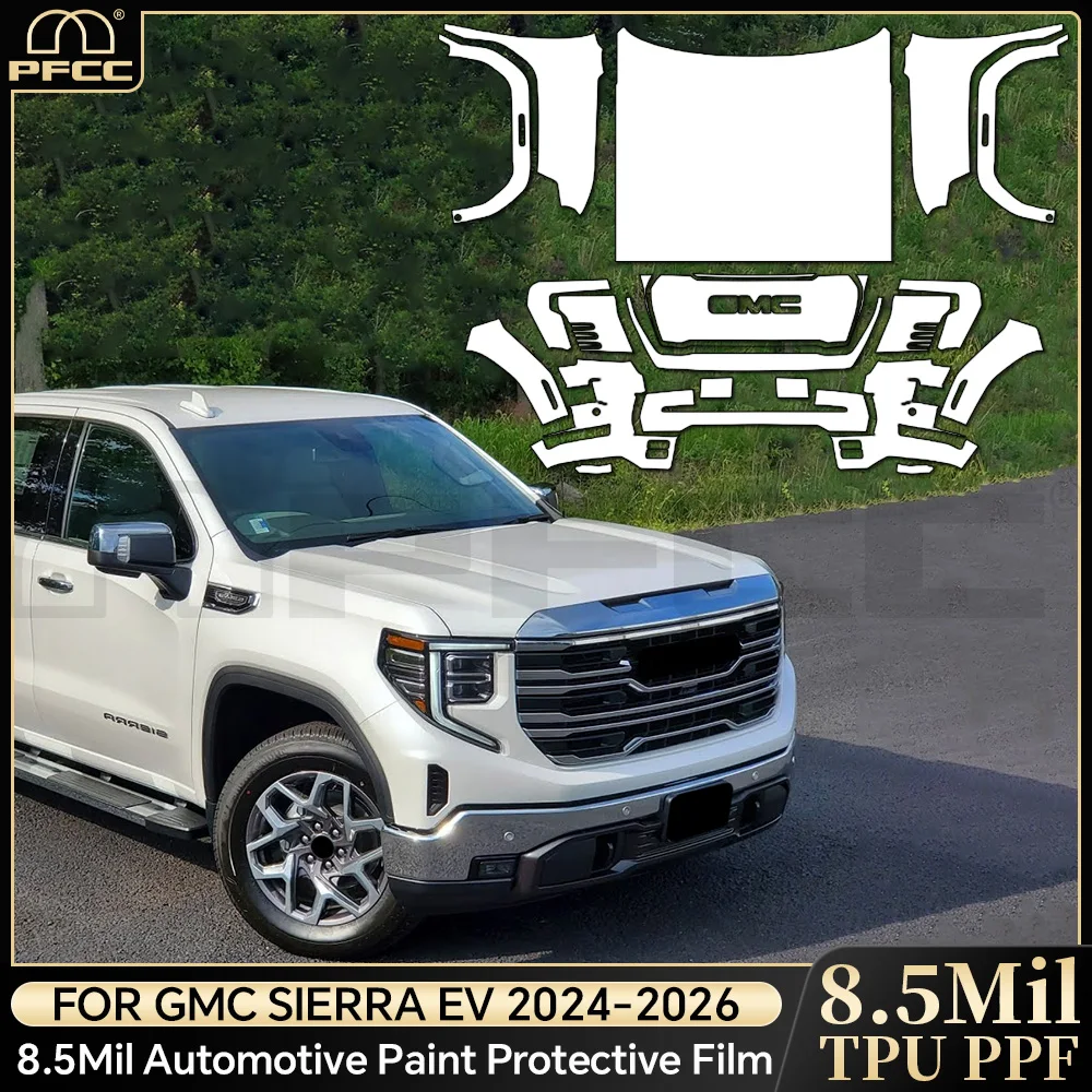 For GMC sierra EV 2024-2026 TPU Paint Protection Film Pre-cut PPF Car Body Anti-Scratch Clear Bra Resistant Repairable Invisible
