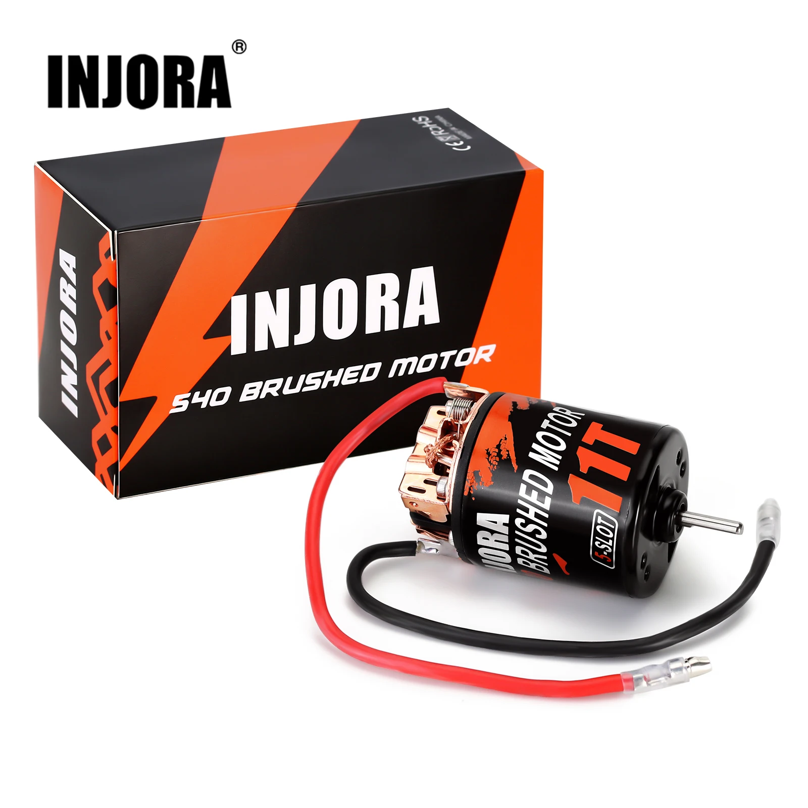 INJORA Waterproof 5-SLOT 540 Brushed Motor 11T 14T 19T 28T 33T for 1:10 Scale RC Model Car Crawler Truck Buggy (INM10)