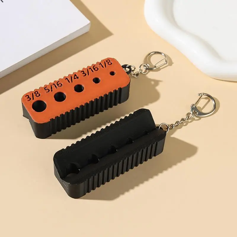 DIY Drill Jig Block Joints Tool Portable Keychain Design Drill Guide For 4-10mm 3/8 5/16 1/4 1/8 Holes Drill Bit