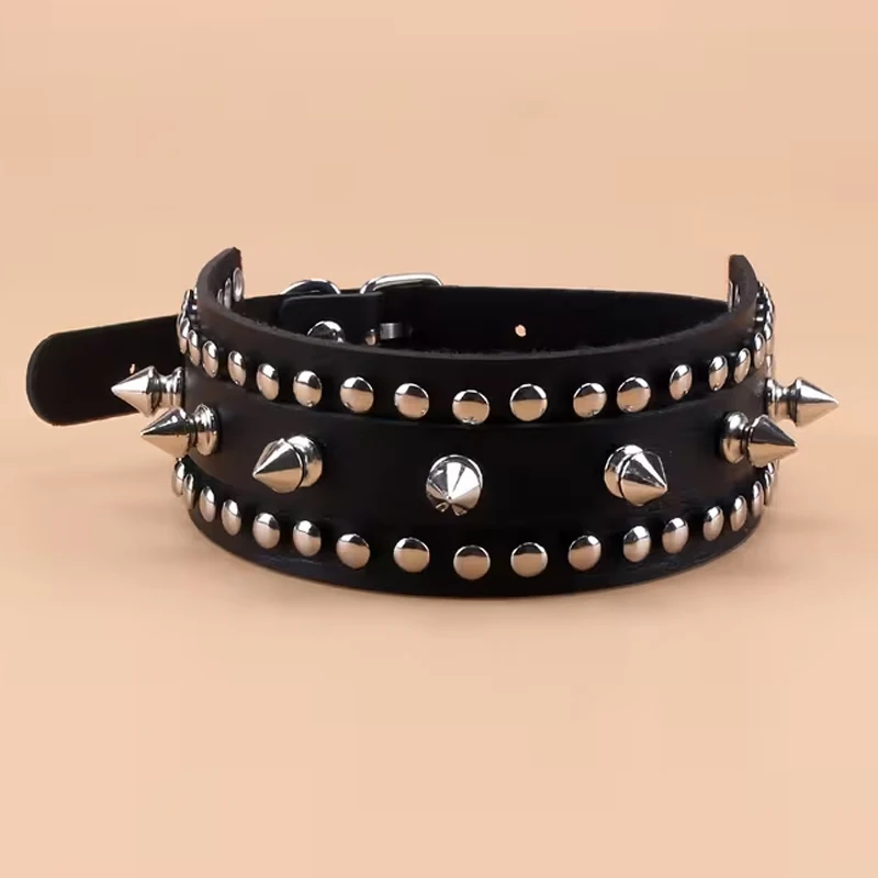 Gothic Style, Individualistic, Hip-Hop, Spiky, Punk, Pu Leather, Choker, Perfect For Nightclub Parties And Daily Wear As A Gift