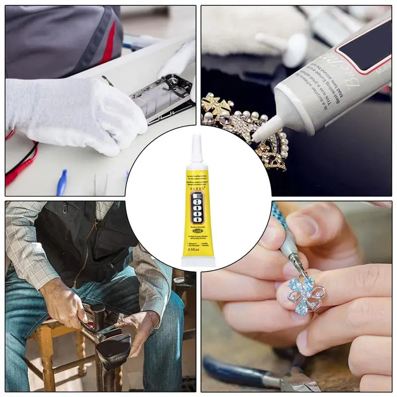 Rhinestone Glue For Fabric Multi-Purpose Liquid Clear Glue Removable Gluing Accessory For Rubber Paper Glass And Other Surfaces