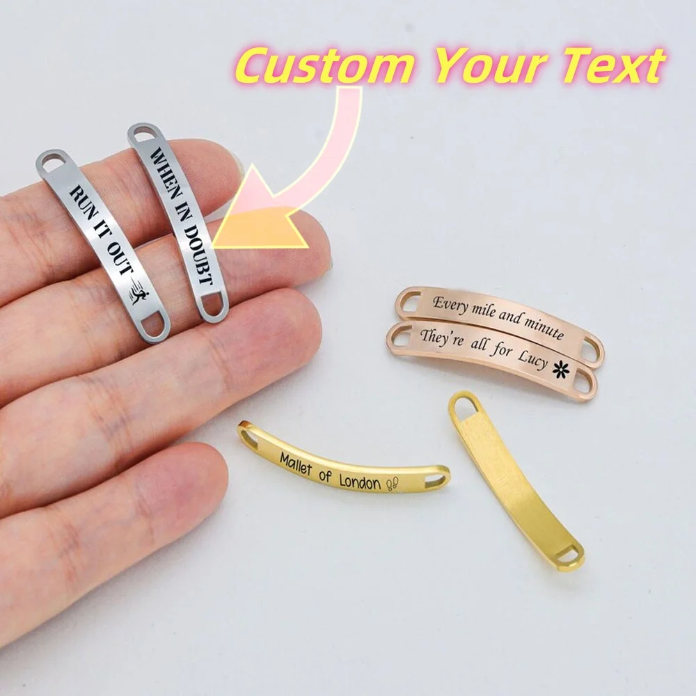 

Customized Personalized Rectangular Shoelace Buckle Light Luxury Bracelet Connector Accessorie Stainless Steel Metal Custom Gift