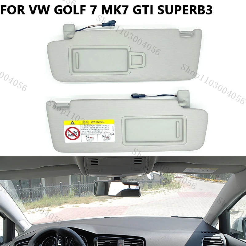 

For Volkswagen VW Golf 7 MK7 GTi Superb3 2015-2018 2019 5G0857551 Car Sun Visor Sunshield Sunshade Makeup Mirror Accessories