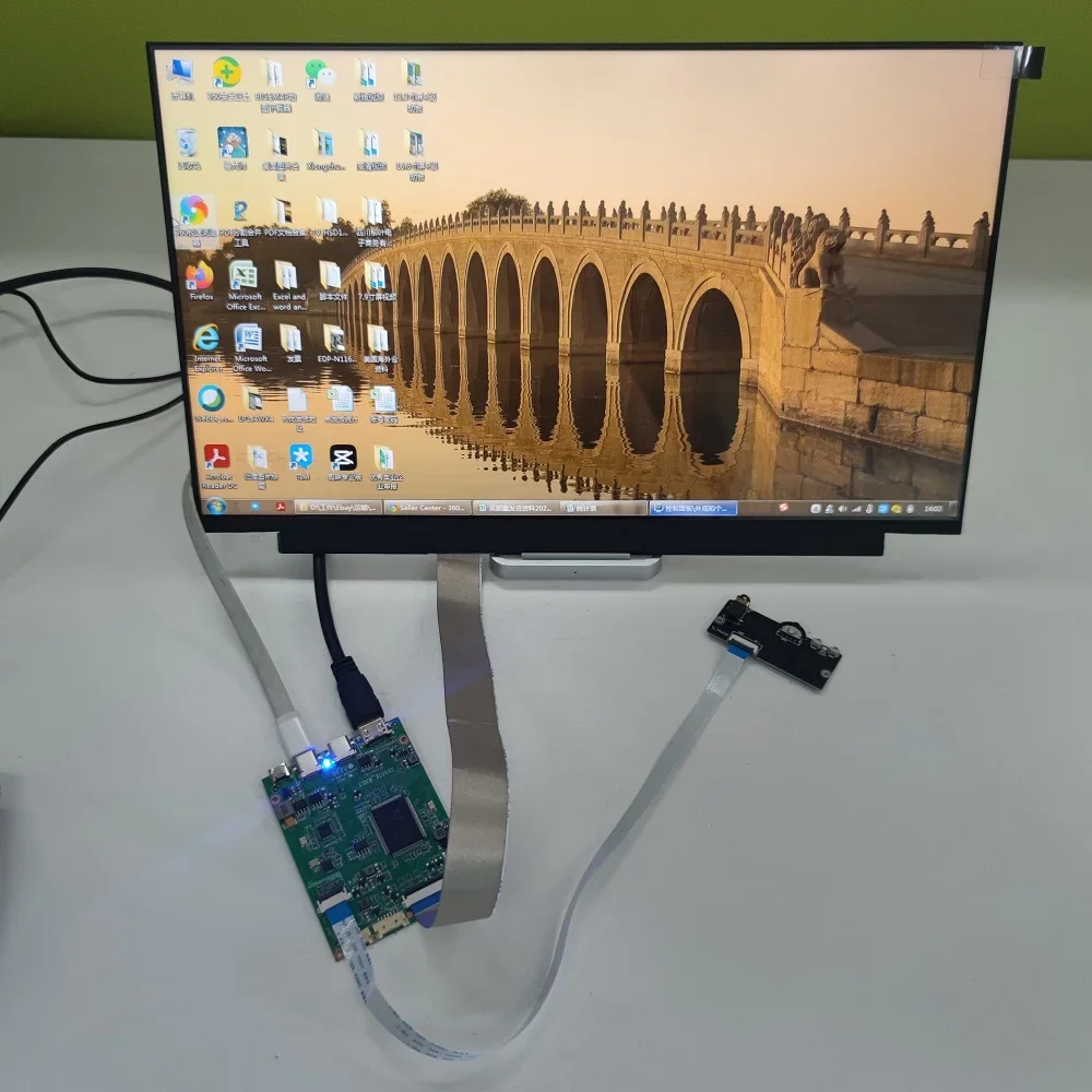 Type-C USB mini HDMI-compatible 5V + 17.3" 1920X1080 LED panel IPS Screen EDP controller board For PC PS X360 Laptop raspberry