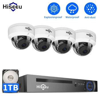 Hiseeu 5mp Poe Camera Systeem Kit 8ch Nvr Videorecorder Indoor Cctv Beveiliging Bewaking Ip Camera Set H.265 Onvif Xmeye Pro