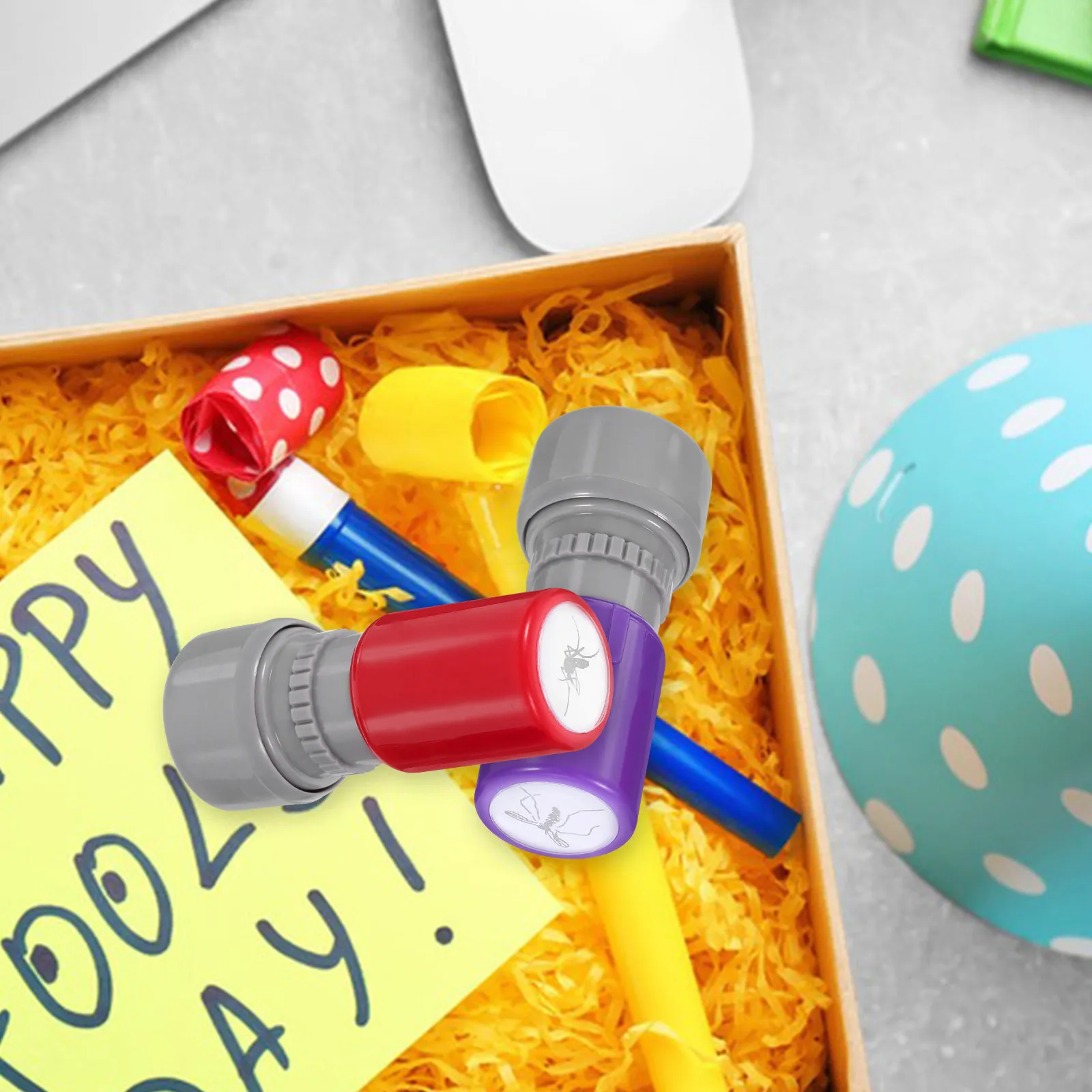 2Pcs Realistic Mosquito Pattern Stamp Reusable Prank Tool for Halloween April Fool's Day Funny Gag Gift Idea Party Accessory