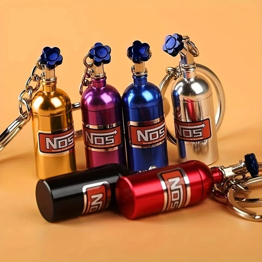 

1pc Mini Soda Bottle Keychain Office - School Accessory Universal Decorative Parts Simulation Nitrogen Bottle Book Bag Pendants