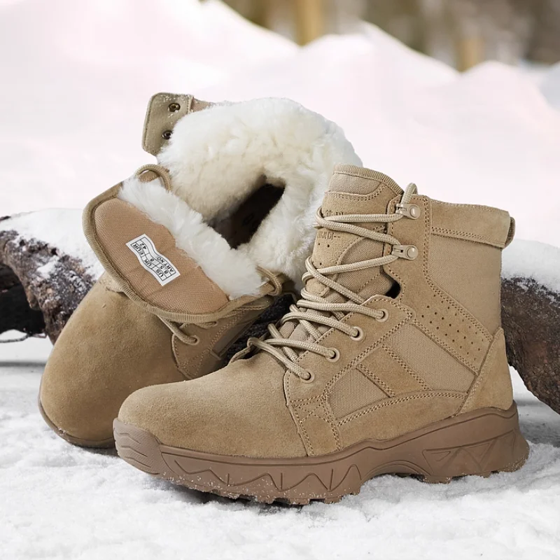 Extreme Cold Pure Wool Fur Integrated Snow Boots -40 Degrees Celsius Anti Cold Thick Cotton Shoes