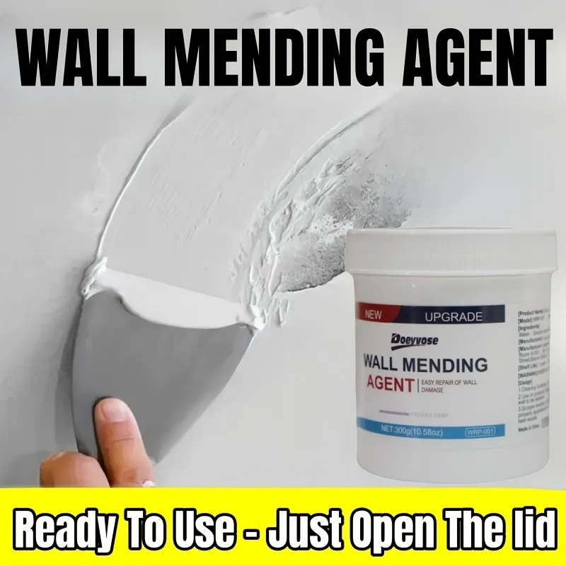 Doeyvose Wall Repair Cream Mending Agent, For Drywall Crack Nail Hole Peeling Graffiti Gap Repair with Scraper