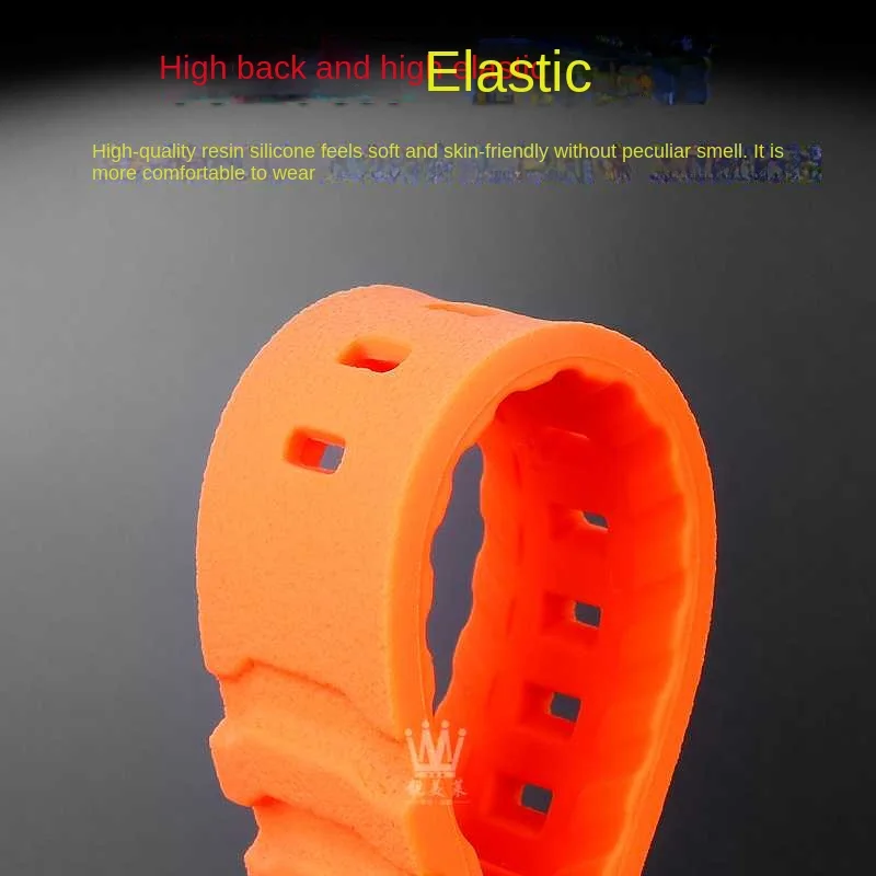 High quality Rubber Watch Band  24mm Men Black Orange Blue For Luminox Silicone Strap 3749/3141 Watch Strap