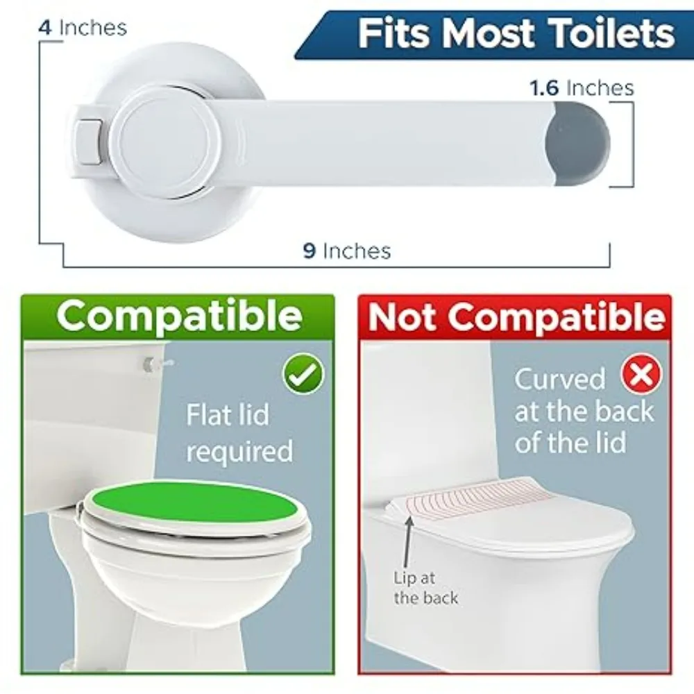 أقفال حماية سلامة المرحاض تمنع الأطفال الصغار من فتح غطاء المرحاض ذاتي اللصق قفل أمان الطفل المنزلي