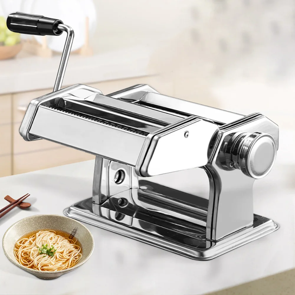 Pasta Maker Machine, Stainless Steel Thickness Settings Noodles Maker, Manual Hand Press, Pasta Making Kitchen Tool Kit