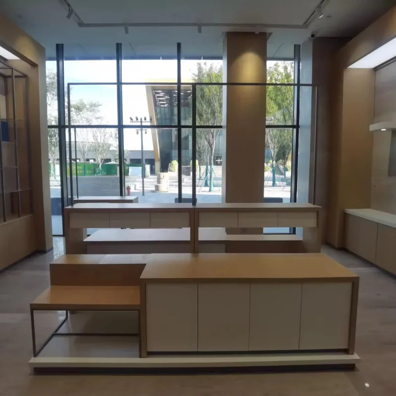 custom.Expo Wood Glass Display showcase Customized museum Exhibitor Window Display Cabinet