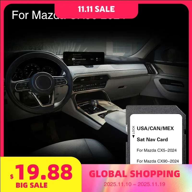 

Используйте SD-карту для Mazda CX 90 2024, обновленная Автомобильная Gps-карта, SD-карта памяти, сменная Cid, США, CAN, MX