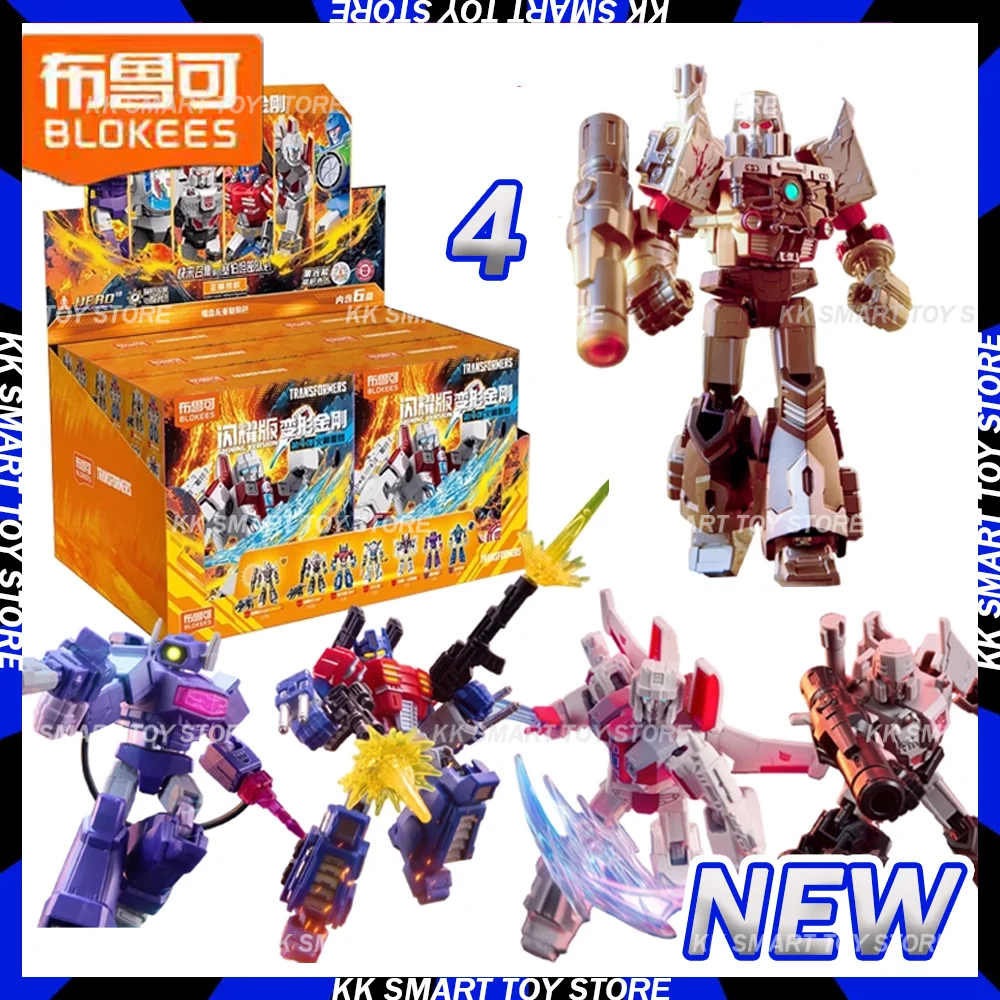 New Blokees Transformation Shining Version 04 HERO 10 Series Action Figure IDW Optimus Prime Megatron SG Starscream Toys Gifts