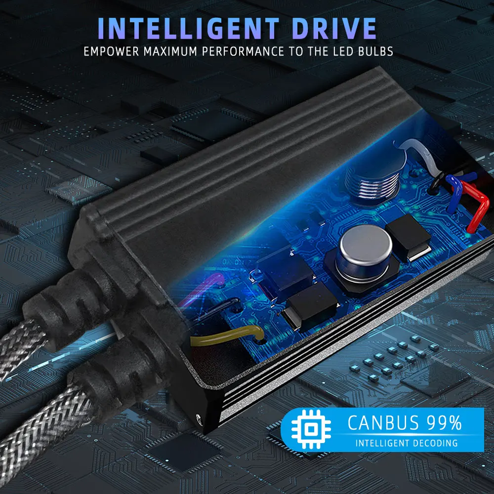 INFITARY 300W High Power LED Headlight for Auto H7 H4 Car Lamp H11 HB3 9005 HB4 9006 9012 Bulb Three Copper Tube Vehicle Light view 6