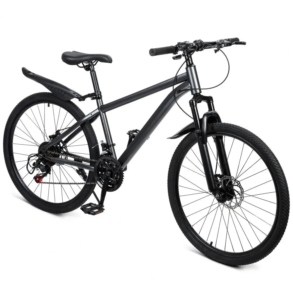 26 Inch Mountain Bike, Men Women MTB with 21 Speeds, High-Carbon Steel Frame, Front Rear Disc Brakes, Mountain Bicycle for Adult