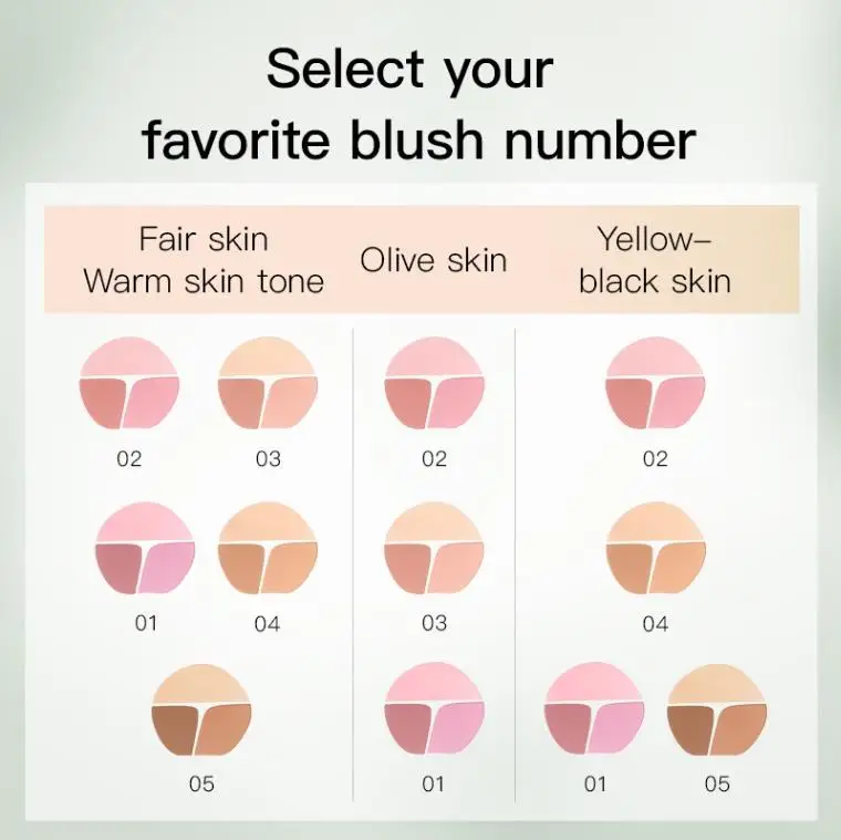 Timage 3-Color Blush Palette Plump Cheeks Natural Contour with Pink Purple Apricot Shades 13g Makeup