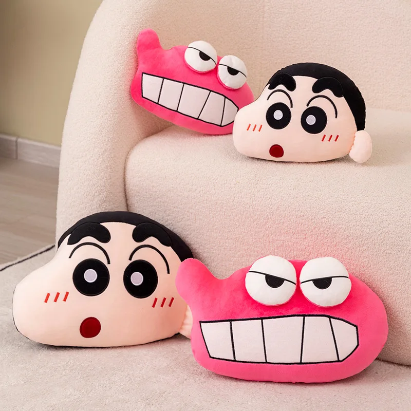 

Cartoon Crayon Shin Chan Very Soft Headrest Back Cushion Stuffed Anime Waniyama Plushies Cuddly Pillow Sofa Bed Home Decor Gifts