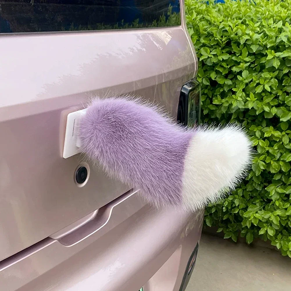 Shake tail plush decoration car tail adjustable scooter tail plush remote control tail motion motorcycle decoration
