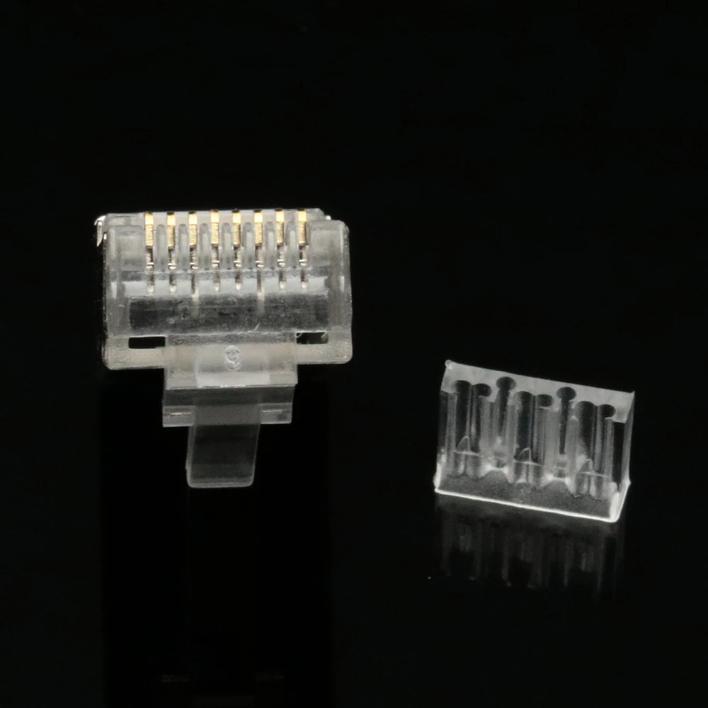 xintylink ethernet cable plug rj45 connector cat6 8P8C load bar metal shielded terminals gold plated network stp modular 50pcs