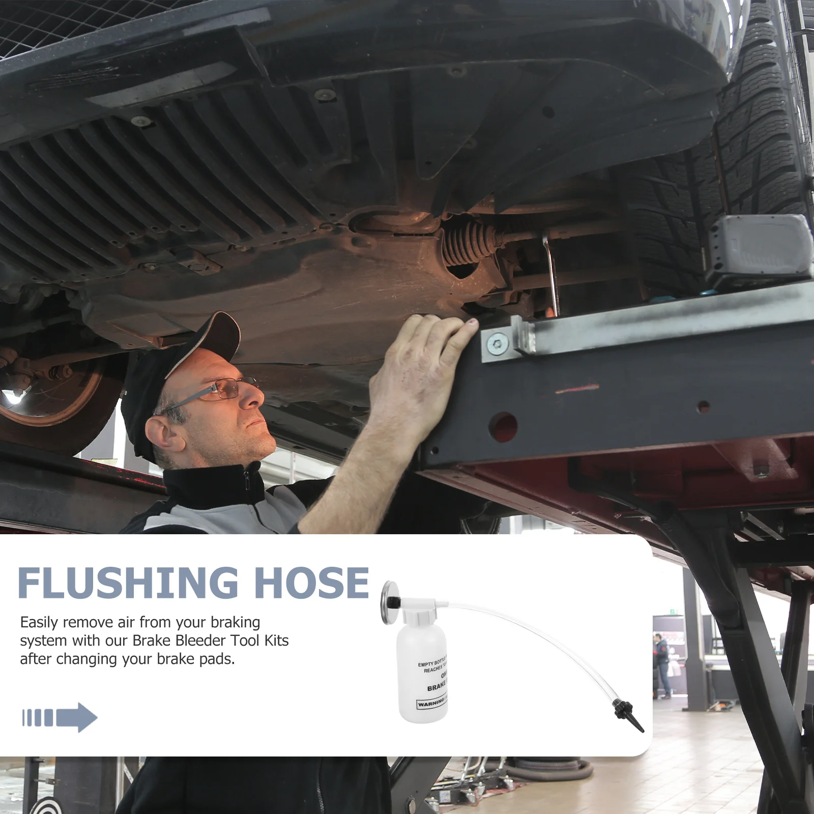 1 مجموعة الفرامل النازف عدة أدوات نزيف فرامل السيارة سعة مدمجة المغناطيسي جبل مقاومة للزيت معدات السيارات